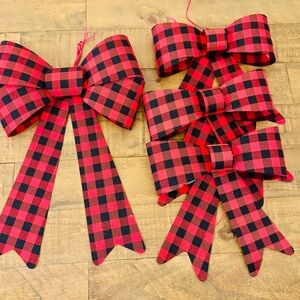 Red and Black Plaid Bows